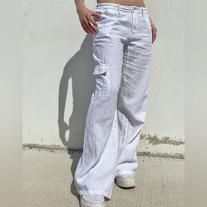Subdued Linen Cargo Pants
